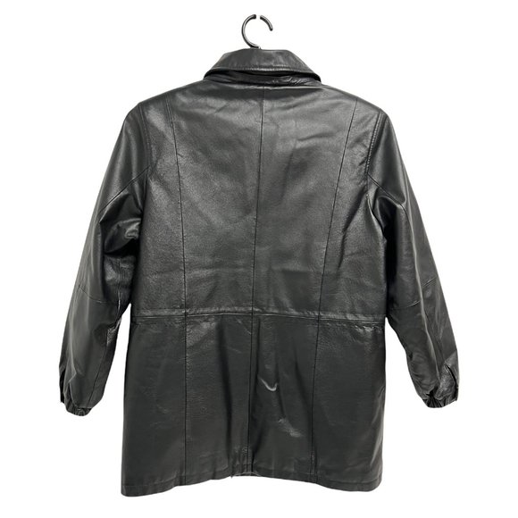 Bromley Sport men's 100% leather coat black full zip up sherpa lined size M - Picture 4 of 14